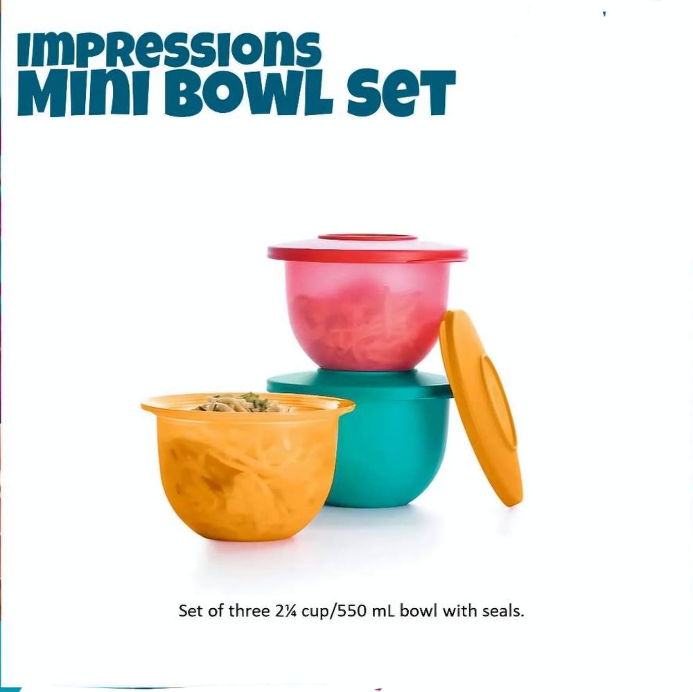 Tupperware 3pc mini impressions set